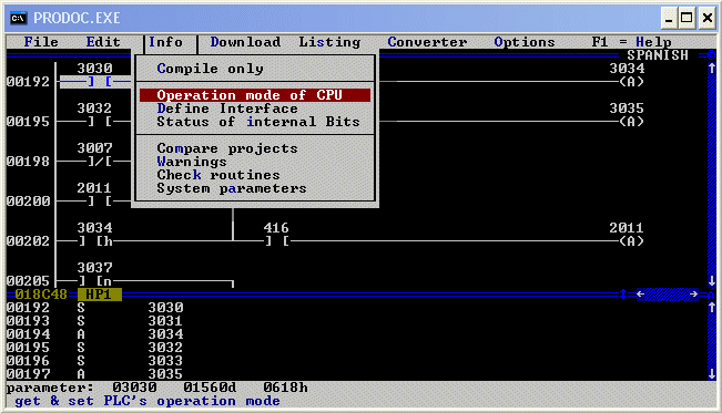 PDoc pulldown menue